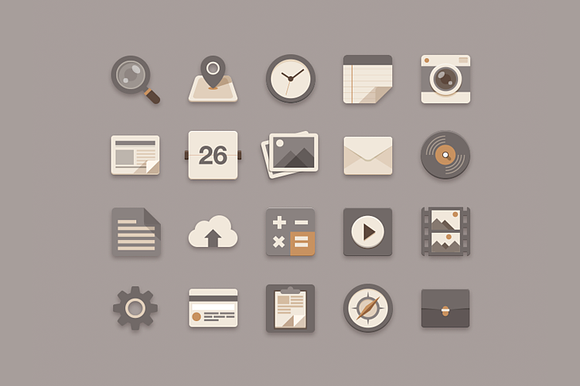 Flat Icons Brownie Theme