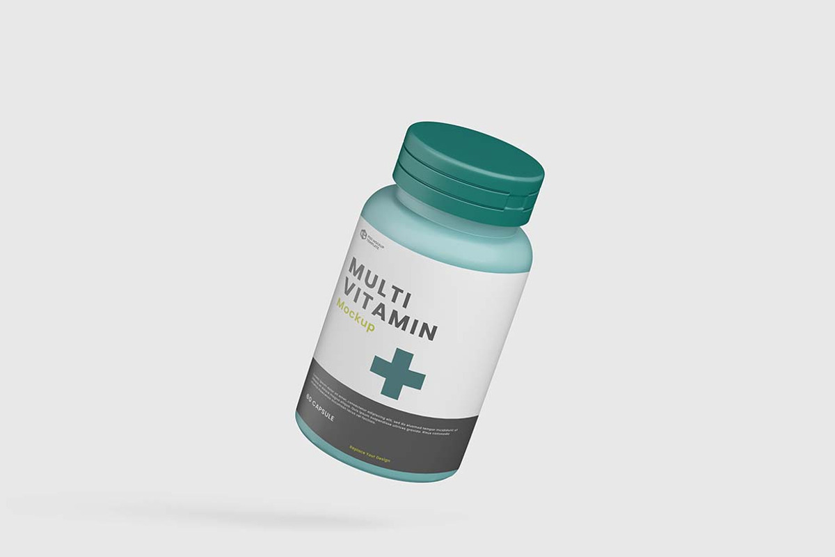 Supplement Jar / Bottle Mock-Up, a Packaging Mockup by tiyasprabawa (Photo 4 of 5)
