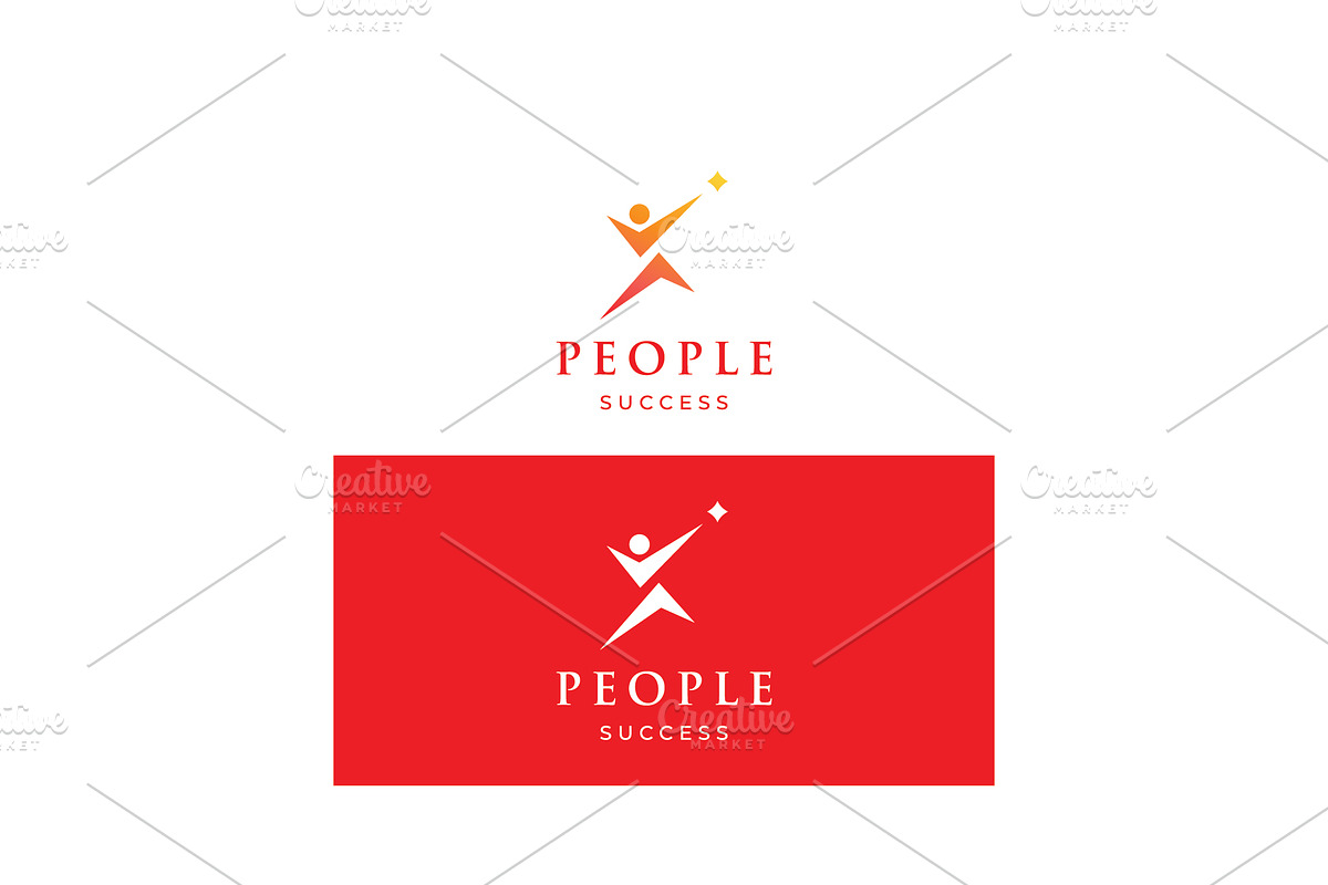 Abstract logo of person reaching for, a Branding & Logo Template by LOGOCREATIVE