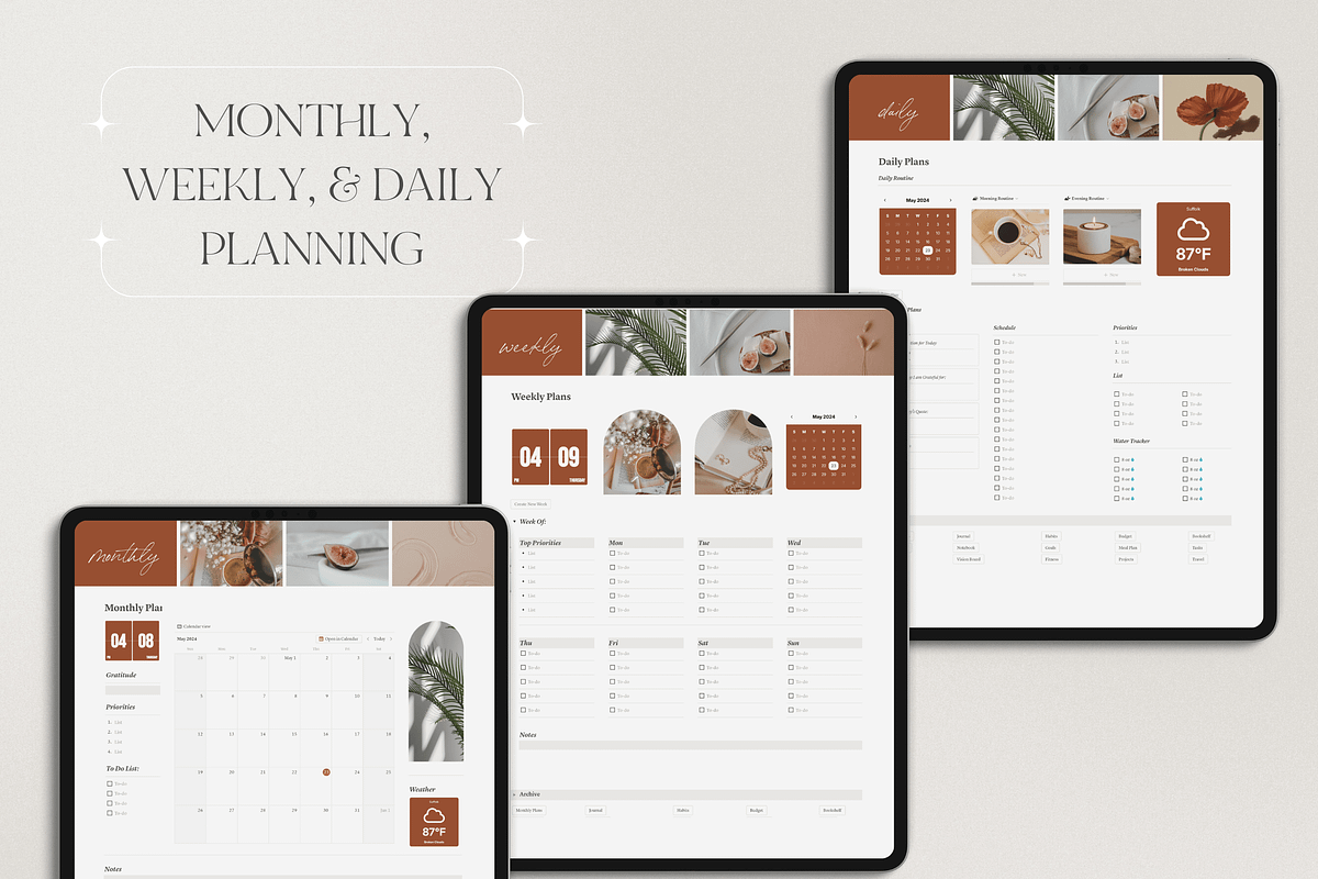 Notion Life Planner, a Websites & App Template by Asha Glenn Design Studio (Photo 6 of 12)