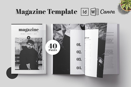 Magazine Template Canva, a Magazine Template by Pixelpick