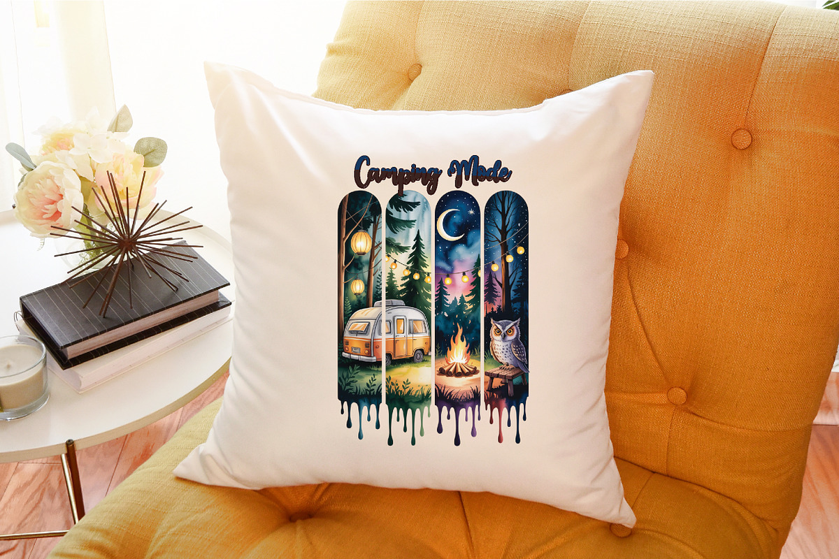 Camping Mode Brushstroke Sublimation, an Illustration by Sublimation Artist (Photo 7 of 9)