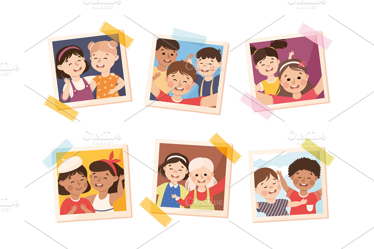 Photo Card or Snapshot with Happy, a Person Illustration by TopVectors