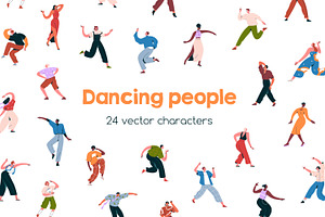 Happy people dancing at party set, a Person Illustration by Good Studio
