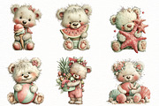 Whimsical Summer teddy bear Clipart, an Illustration by Designworld (Thumbnail 2 of 7)