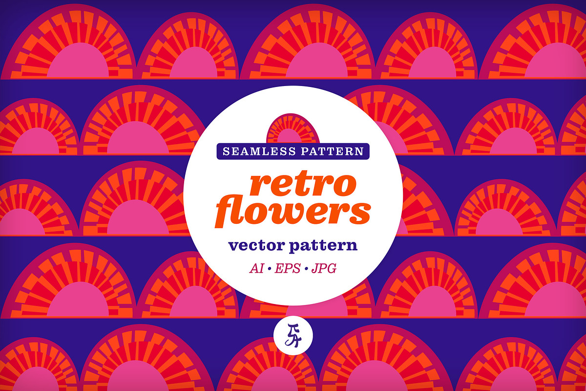 4 Retro Seamless Vector Pattern, a Pattern Graphic by Pia Kolle (Photo 2 of 14)