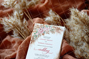 Boho 5x7 Invitation card mockup PSD, an Advertising Mockup by Blush Roses Print (Thumbnail 3 of 7)