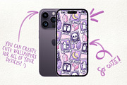 Witch & Tarot Seamless Patterns, a Pattern Graphic by Sonch' s Curiosities (Thumbnail 3 of 3)