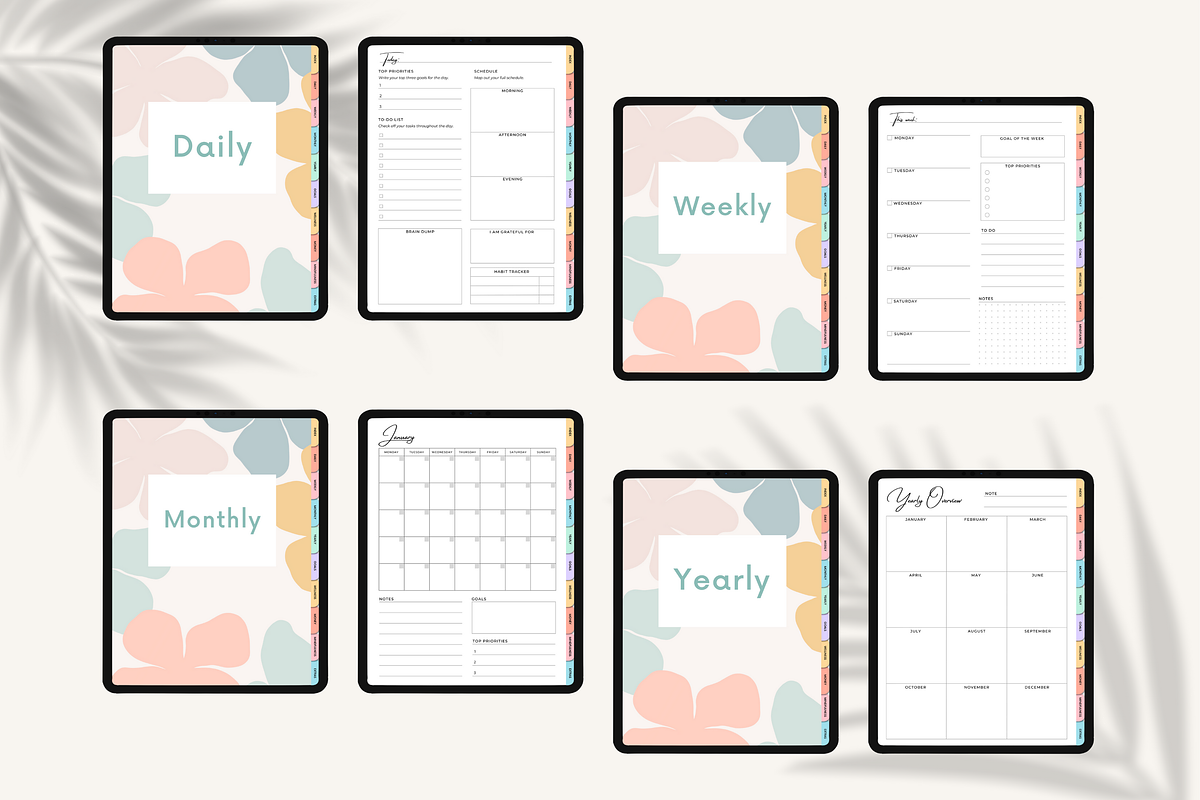 Rainbow Digital Planner for Goodnotes preview 3