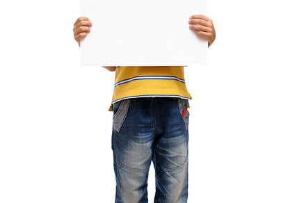 Happy Child Holding Empty Poster preview 6