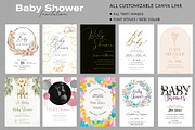 20 Baby Shower Invitation Card Pack, an Invitation Template by DesignGenix (Thumbnail 1 of 3)