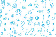 Doodle child`s drawing set + pattern, a Pattern Graphic by Hala (Thumbnail 5 of 5)