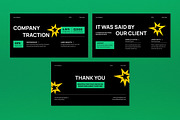 Black Green Pitch Deck Google Slide, a Presentation Template by graphicook (Thumbnail 5 of 5)