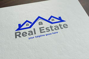 Real Estate & Roofing logo, a Branding & Logo Template by ND Creative
