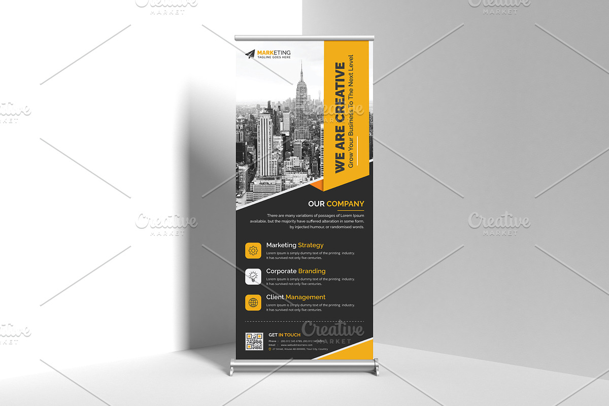 Corporate Roll Up Banner, a Stationery Template by GraphicsBurg (Photo 2 of 3)