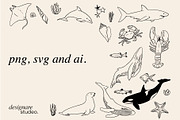 The Sea Minimal Illustrations, a Decorative Illustration by ginni illustrations (Thumbnail 5 of 6)