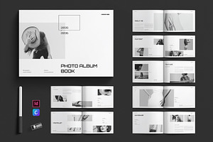 Photo Album Book Template Landscape, a Brochure Template by E-Type