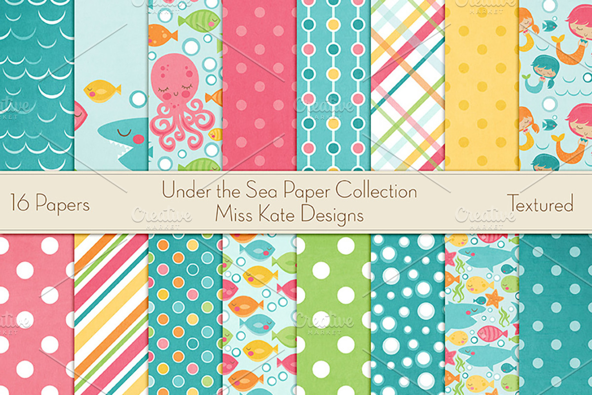 Under The Sea Paper Collection, a Pattern Graphic by Miss Kate (Photo 1 of 17)