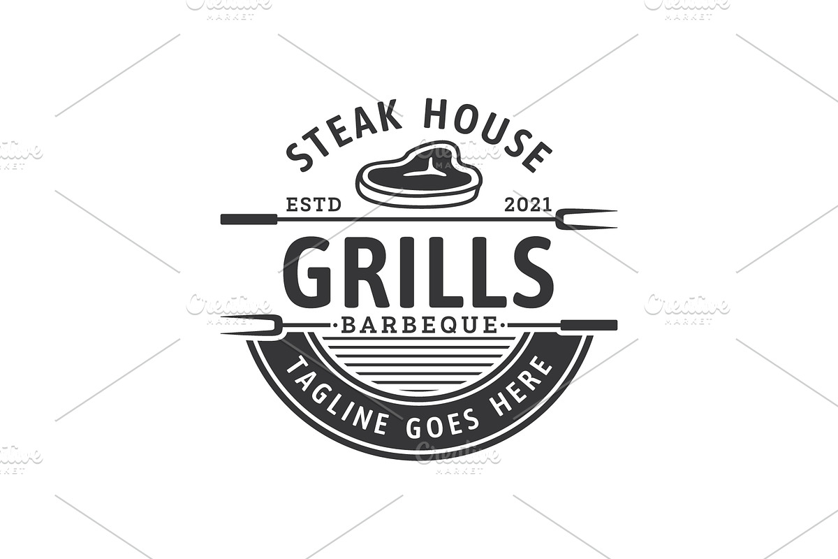 Steak House Restaurant logo, a Branding & Logo Template by Atlantis X Nurman Arbai (Photo 1 of 2)