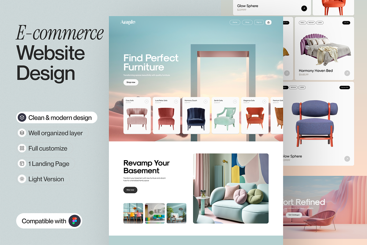 E-commerce Landing Page, a Websites & App Template by sajon.co