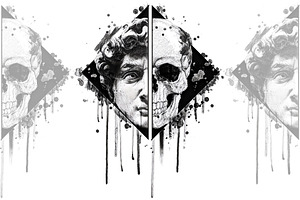 Renaissance Skull Illustration