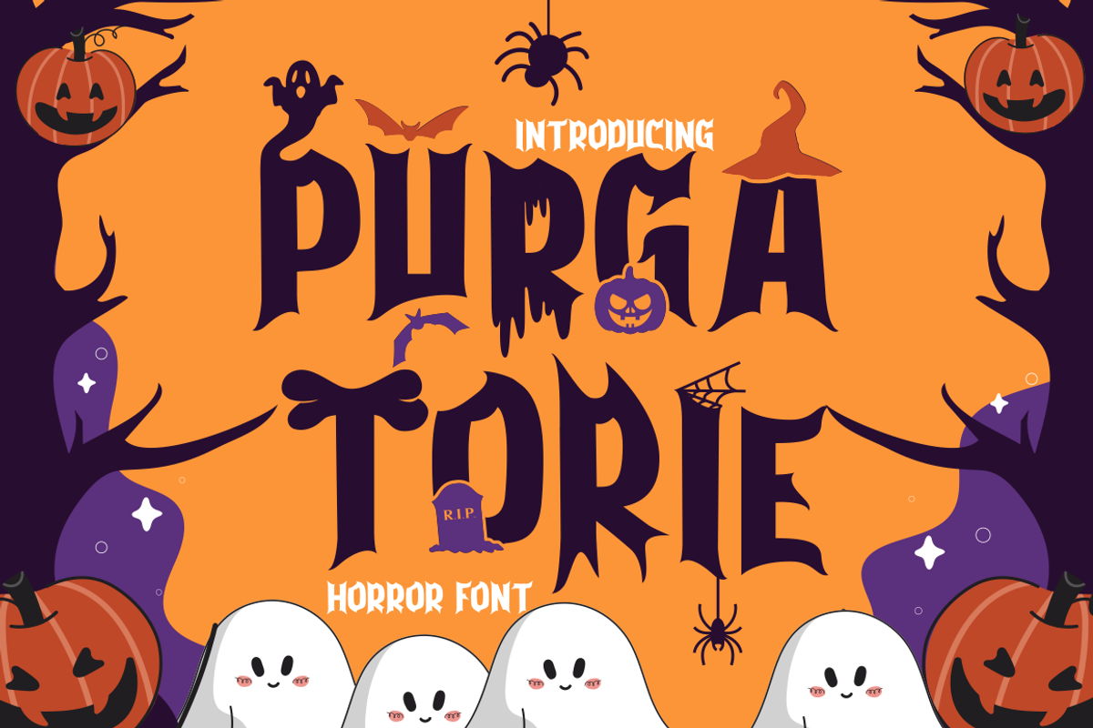 Purgatorie - Halloween Font, a Font by PutraCetol Studio (Photo 1 of 11)