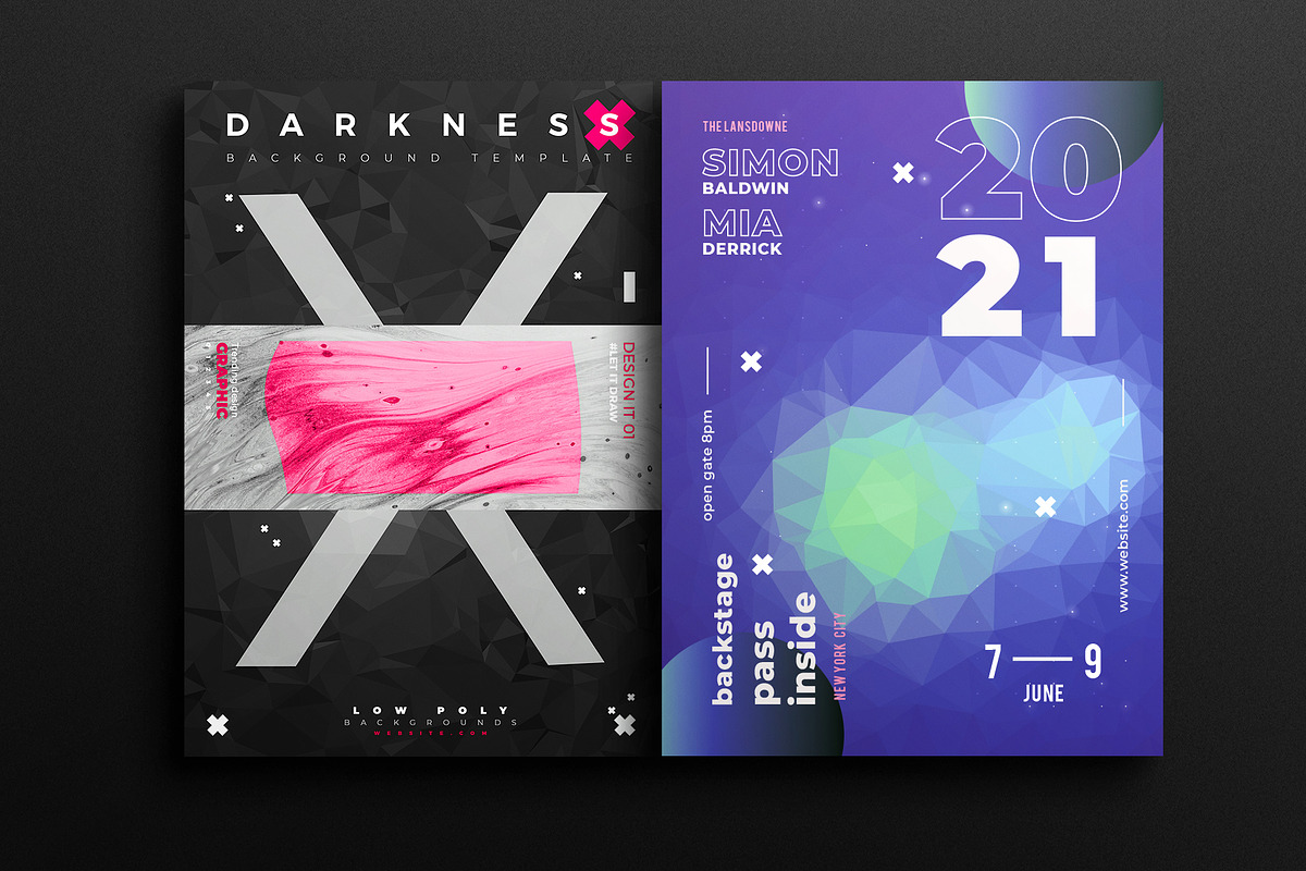 150 Geometric Triangle Backgrounds, a Pattern Graphic by Pixnugget (Photo 3 of 10)