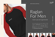 Men Raglan Mock-ups Set FREE DEMO, a Books & Magazine Mockup by Apparel_Mockups (Thumbnail 1 of 24)