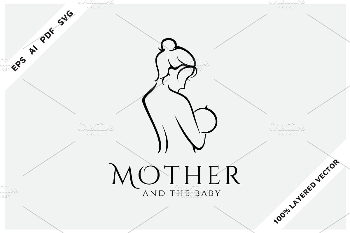 Mom Baby Breastfeeding Nursing Logo, a Branding & Logo Template by Enola99d (Photo 1 of 2)