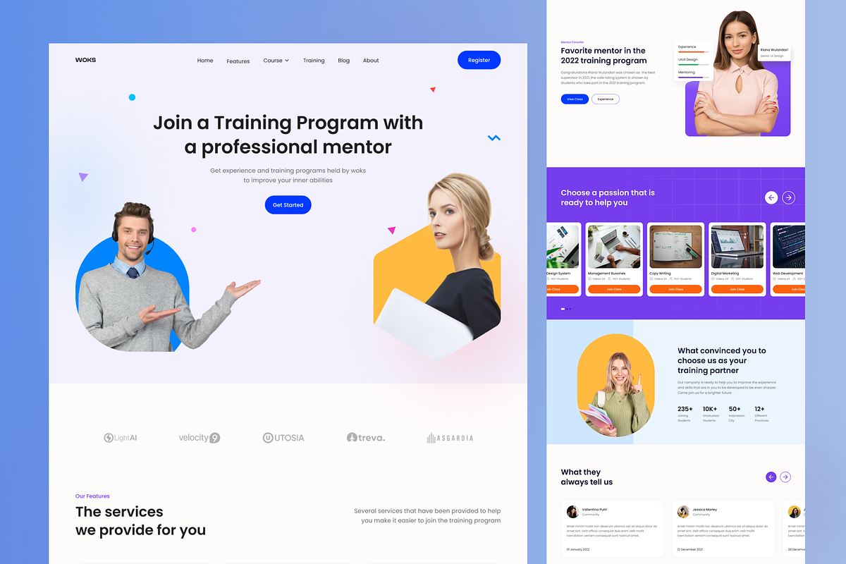 Woks - Online Course Landing Page, a Landing Page Template by SundayWorkTeam (Photo 2 of 3)
