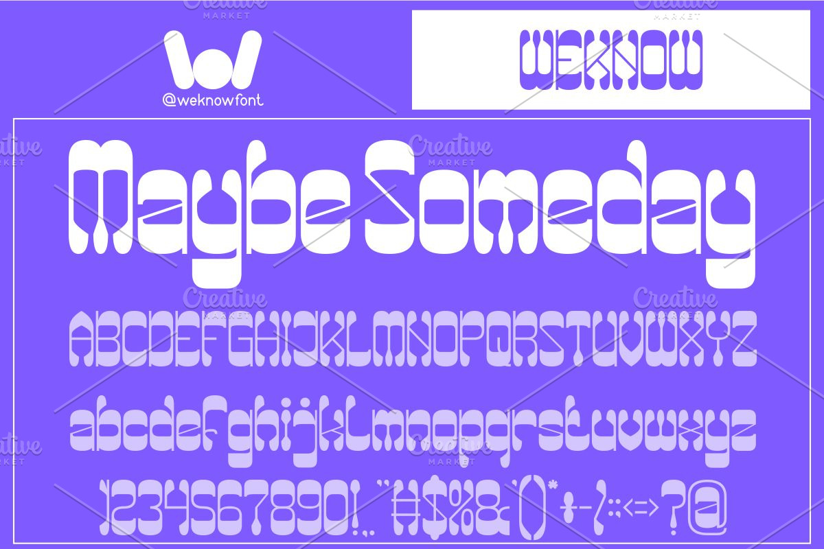 Maybe Someday font, a Font by weknow (Photo 1 of 8)