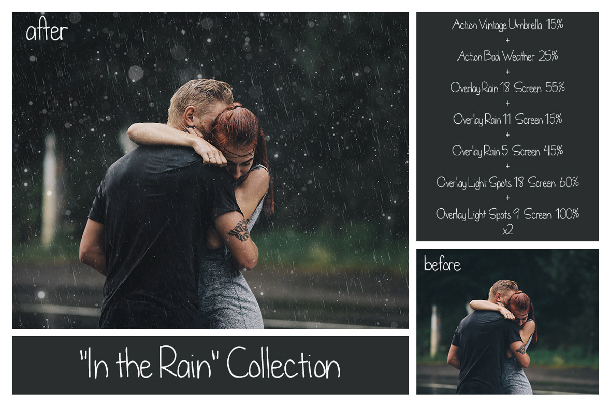 Rain Bundle - Actions&Overlays, a Texture Graphic by LovePhotoMoment (Photo 5 of 19)