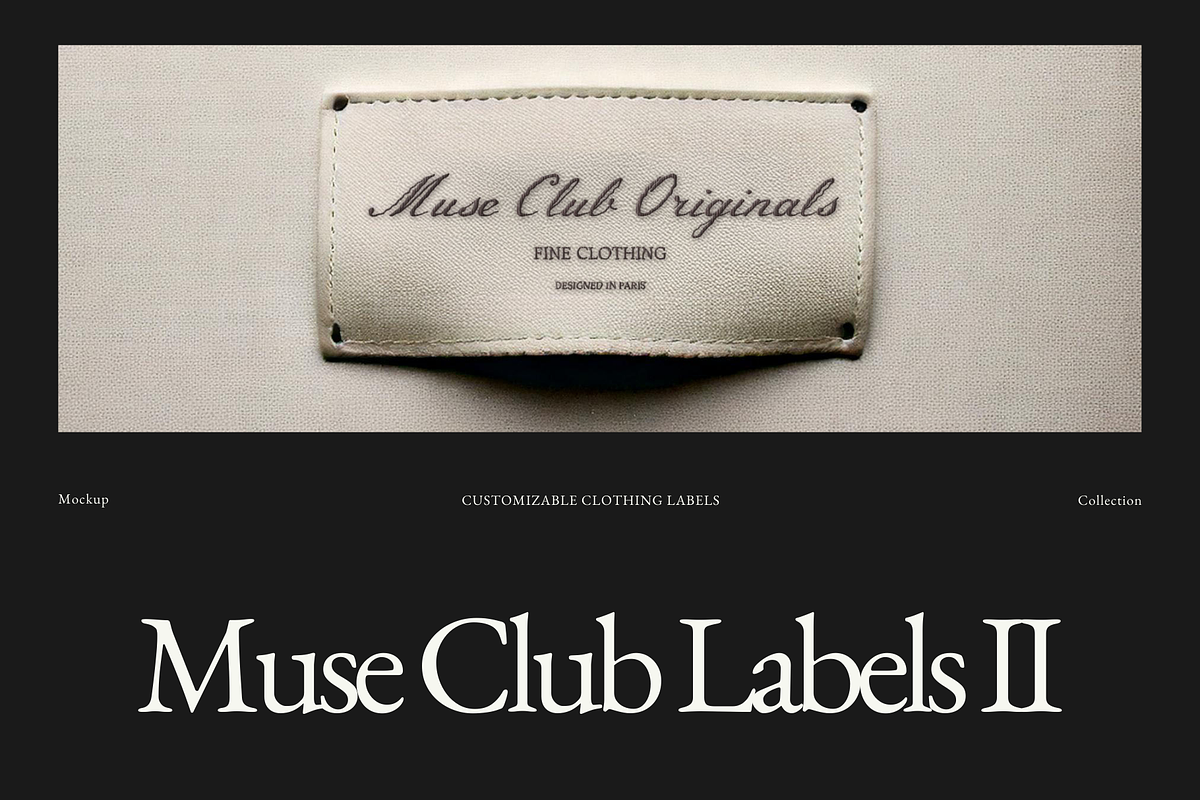 MUSE CLUB II | Woven Garment Label, an Apparel Mockup by Duet Atelier (Photo 1 of 6)