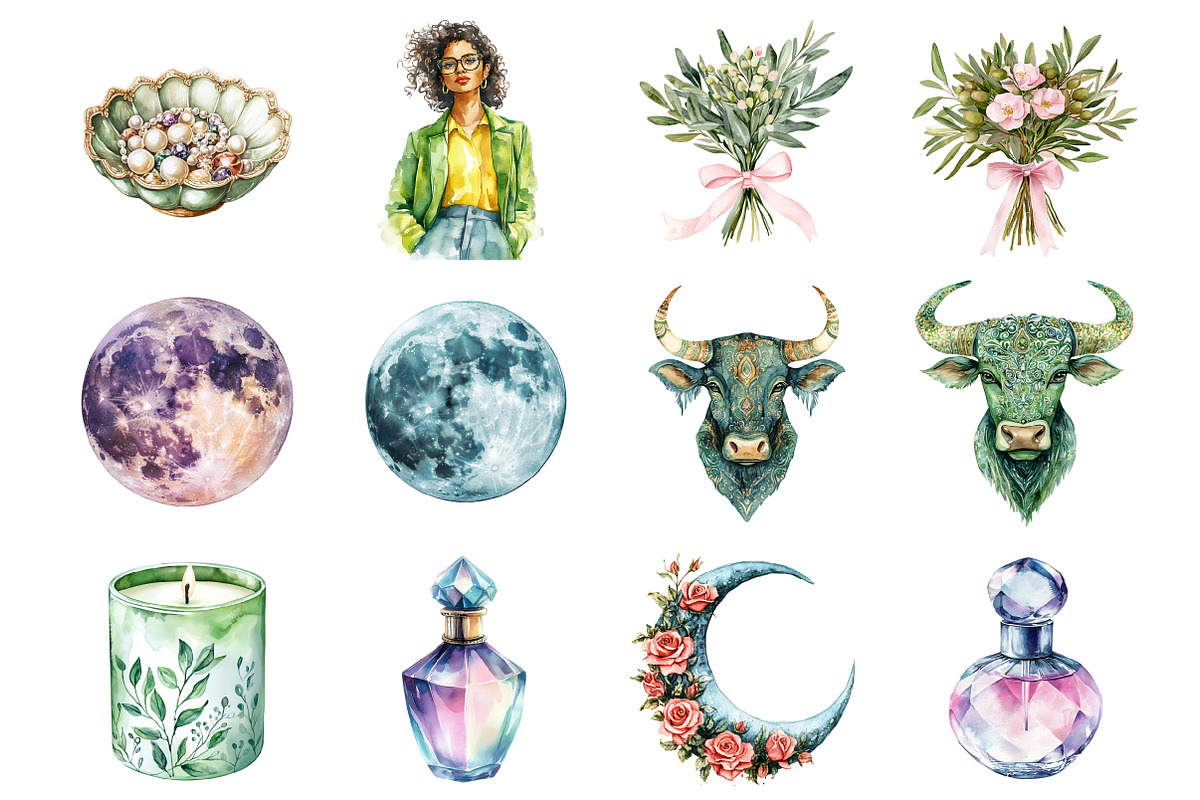 Taurus Season Clipart, an Illustration by Design Market (Photo 4 of 4)