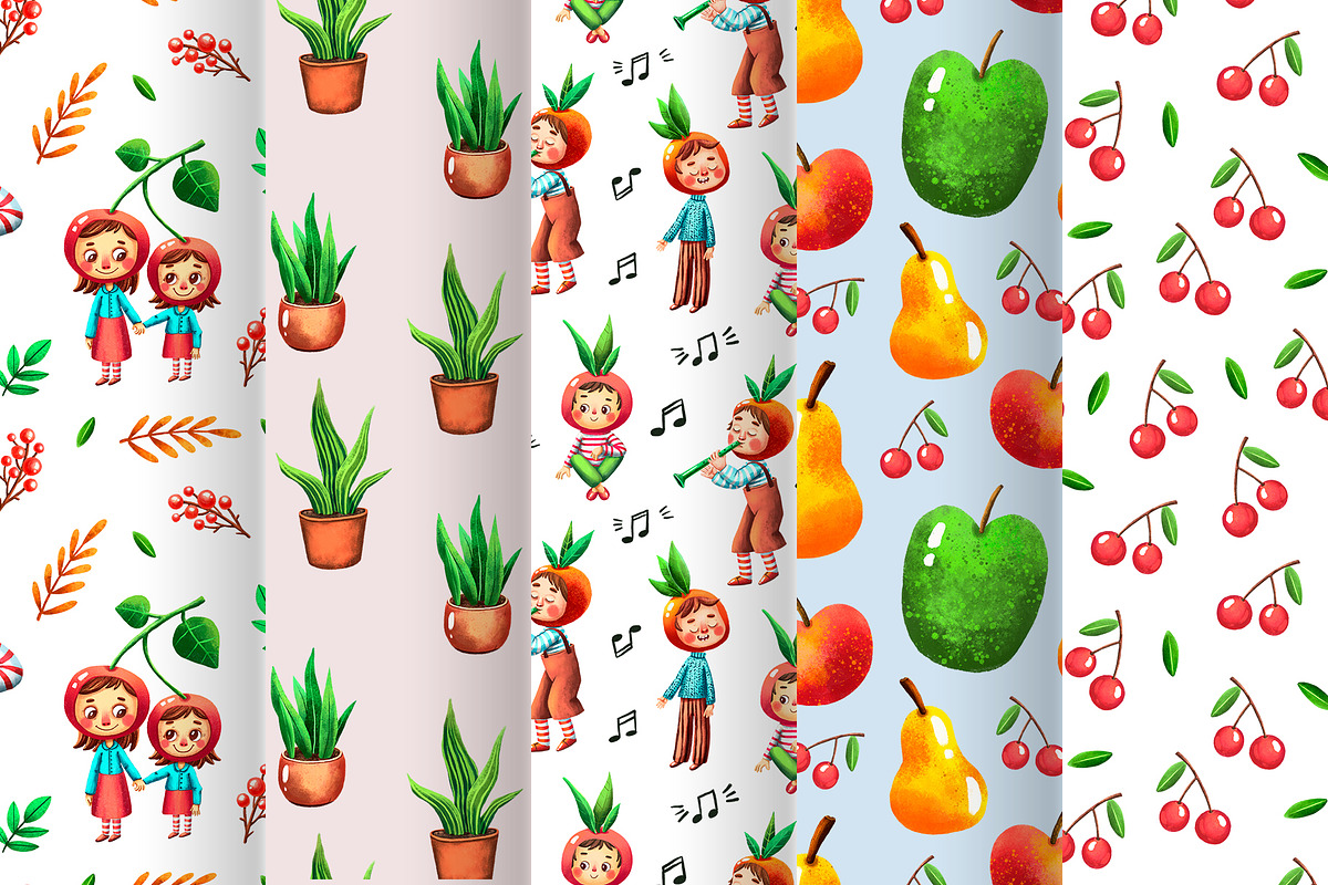 Fruit Babies - Clipart Set, an Education Illustration by Mashamashastu (Photo 7 of 11)