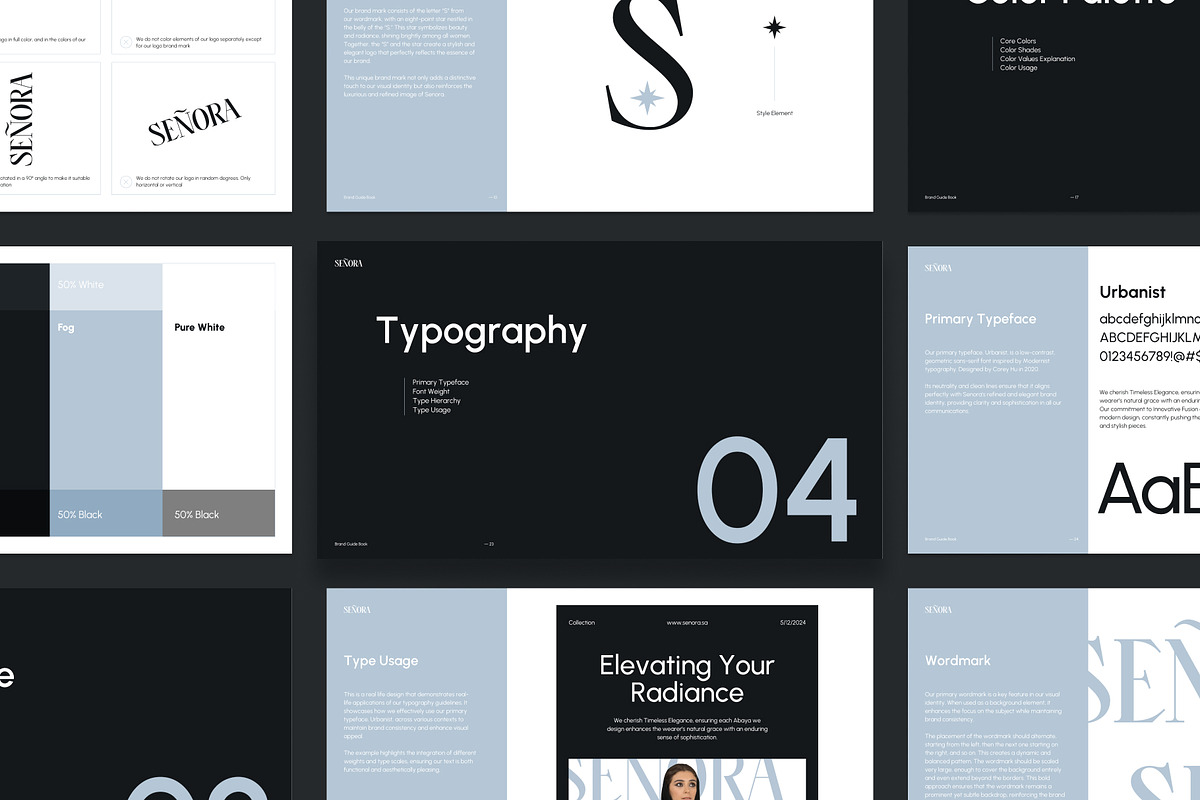 Senora - Brand Guidebook Template, a Branding & Logo Template by Hamdi Designs (Photo 8 of 12)