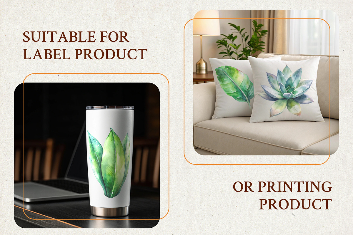 60 Watercolor Leaves Illustrations, a Decorative Illustration by Riswan Ratta (Photo 5 of 5)