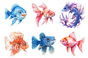 Cute Fishes Clipart PNG, an Illustration by SinaCreation (Thumbnail 4 of 5)