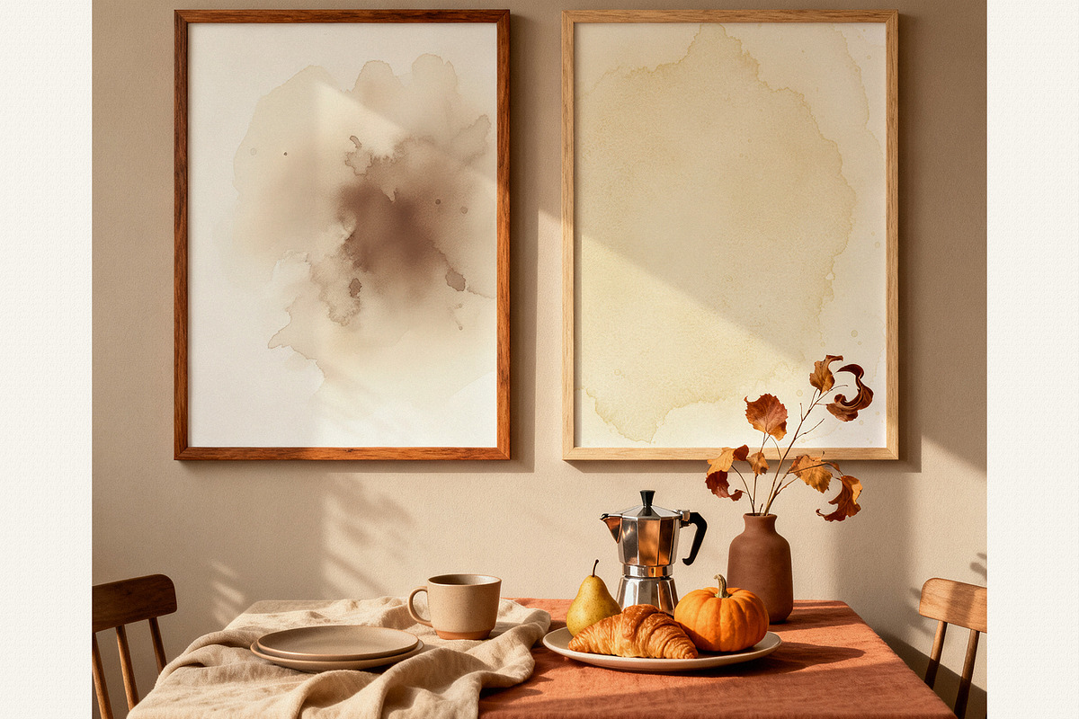Moody Fall Watercolor & Doodles, an Object Graphic by divanovskaya_nv (Photo 2 of 19)
