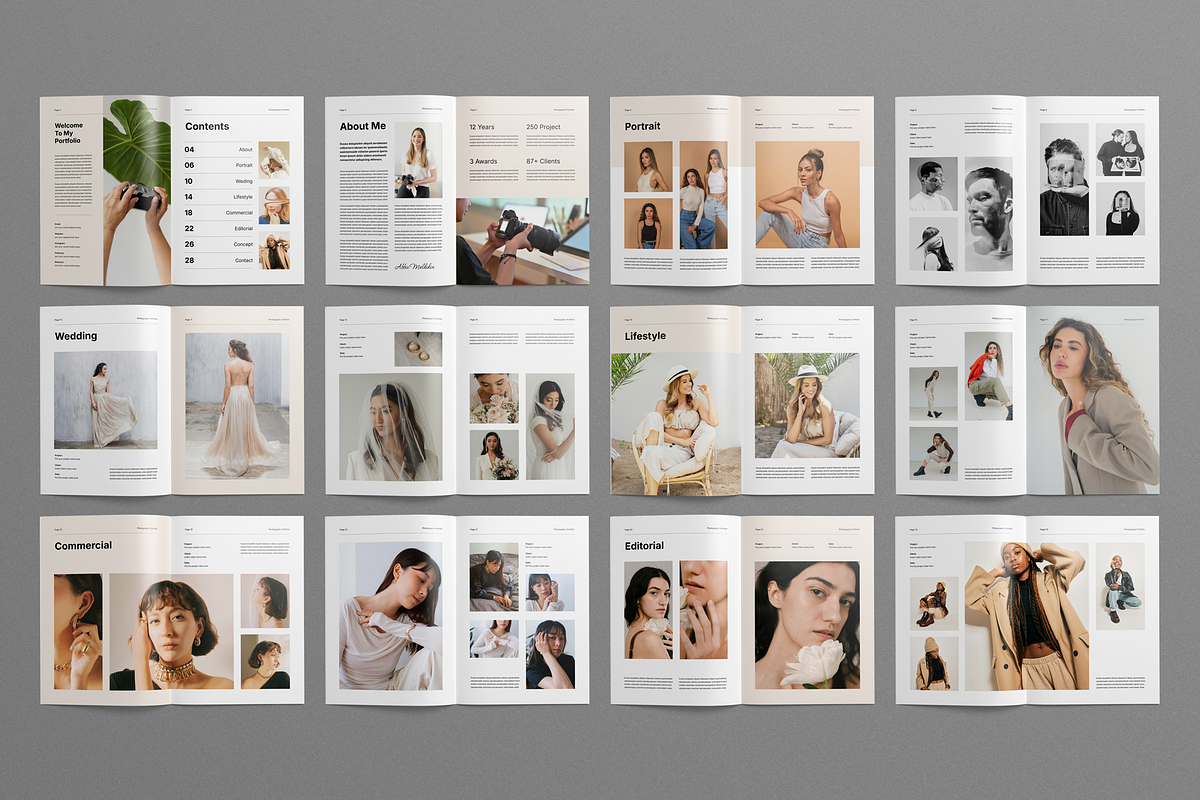 Photography Portfolio | Canva & INDD, a Brochure Template by Leaflove (Photo 2 of 9)
