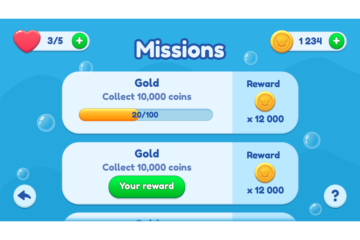 Casual GUI Mobile game UI pack, an Icon by KartInnka (Photo 9 of 24)