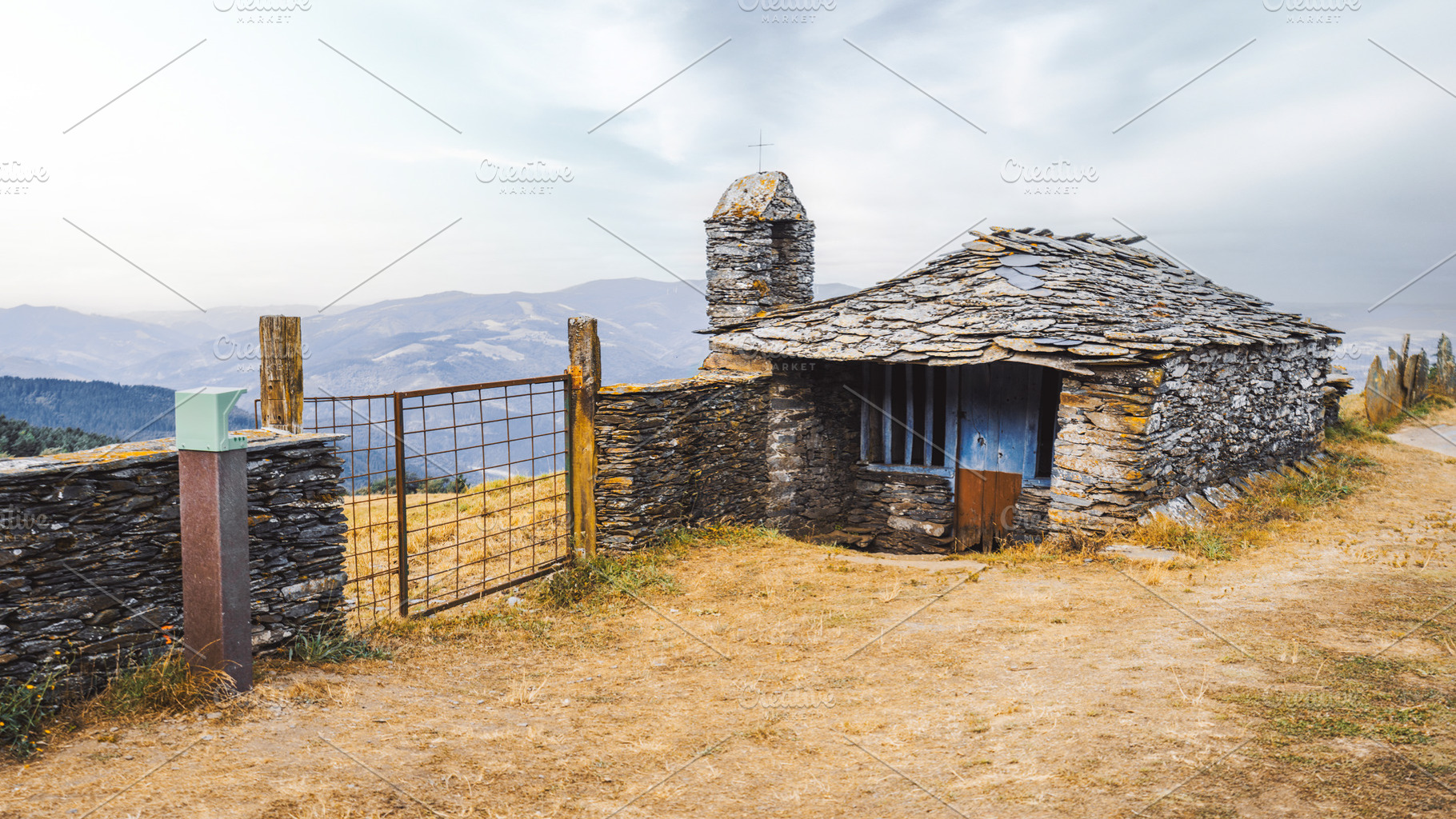 Rustic stone chapel in autumn, an Architecture Photo by SkyNext