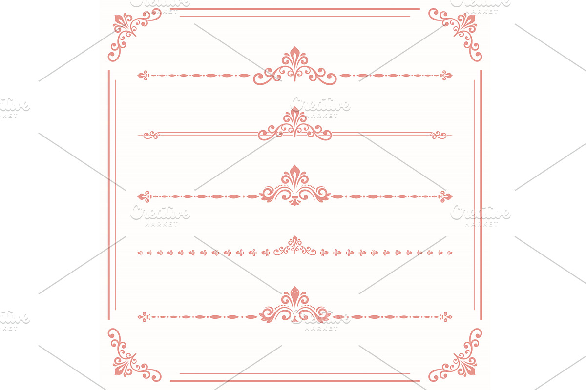 Vintage Big Set of Horizonyal Vector, an Illustration by FineArtStudio (Photo 1 of 3)