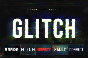 Glitch Text Effects, a Layer Style Add-On by Andrew Skoch Design