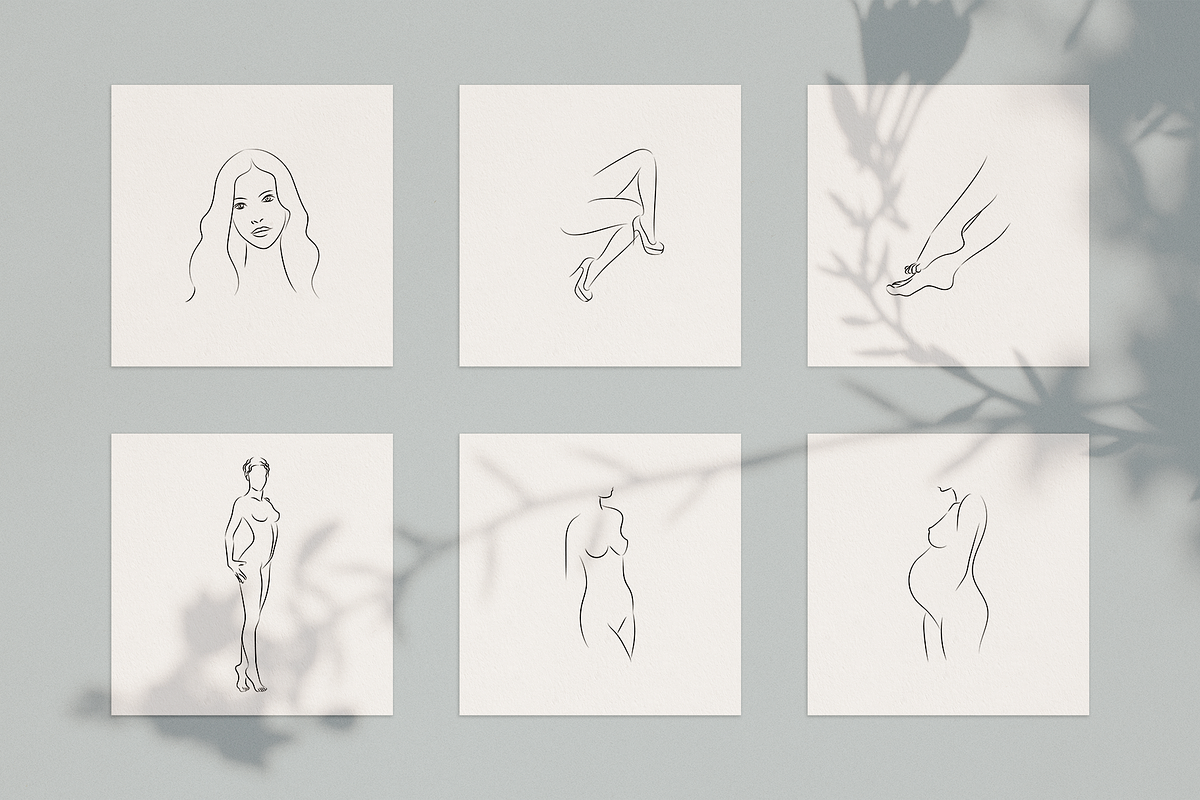 Womans Body. Line Art Collection, a Decorative Illustration by le-genda (Photo 8 of 12)