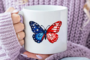 Patriotic American Flag Butterfly Pn, an Illustration by Designworld (Thumbnail 2 of 5)