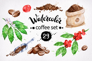 Coffee Growth Watercolor Collection
