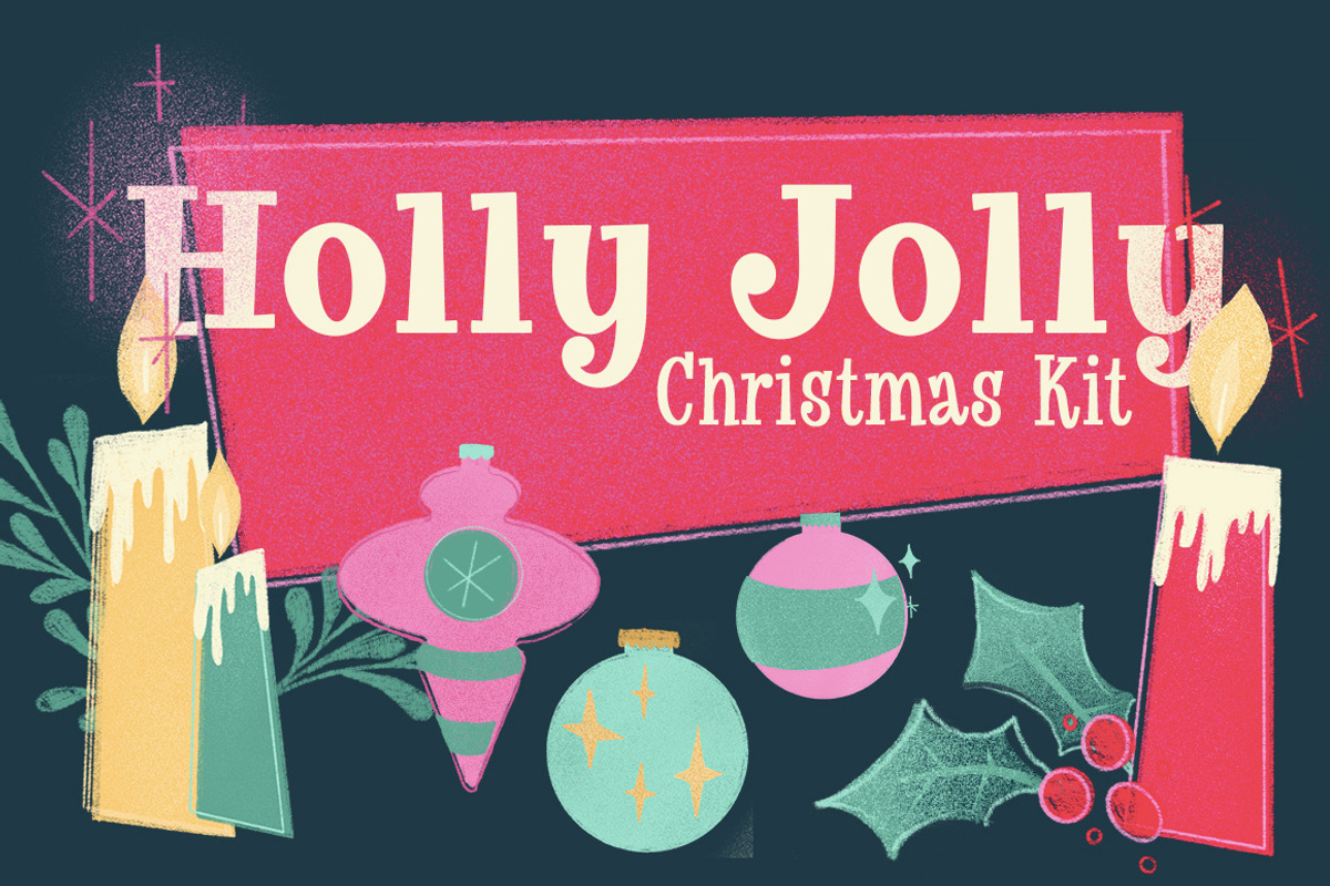 Holly Jolly Christmas Kit, an Illustration by Instinct Design Co (Photo 1 of 2)