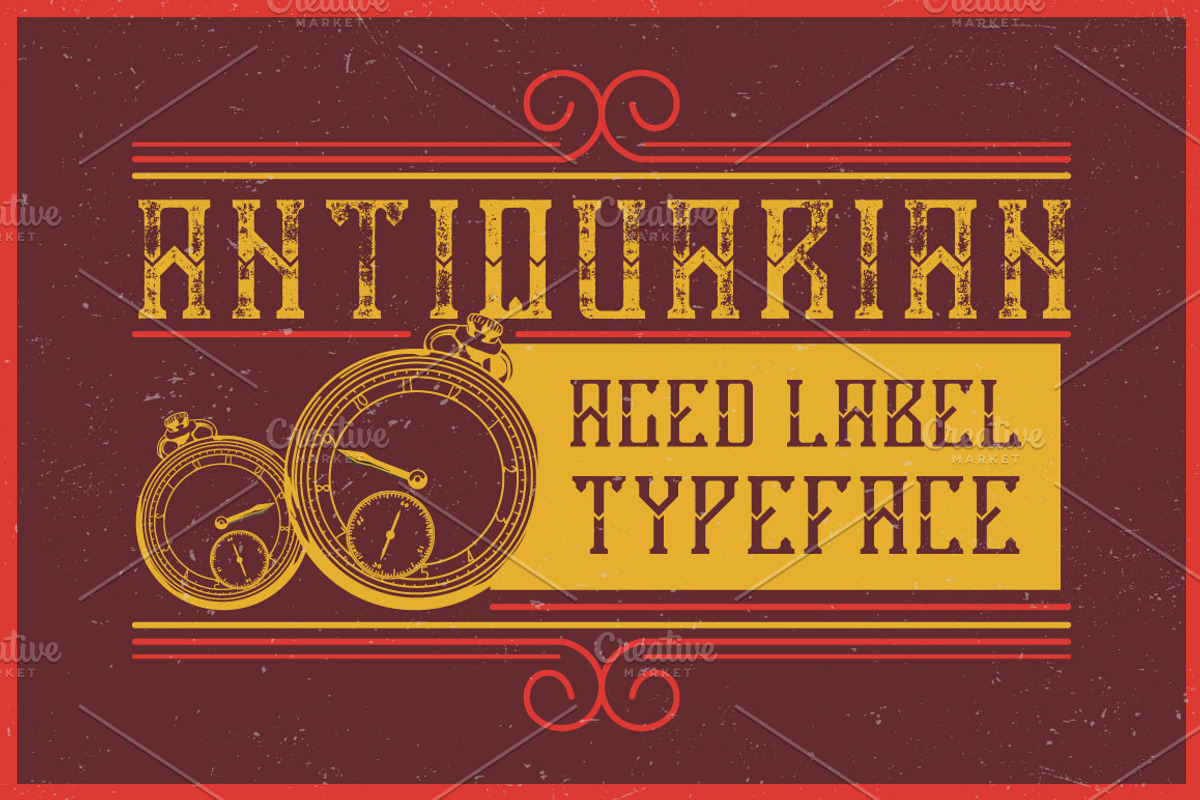 Antiquarian label typeface