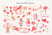 Valentines day clipart+8patterns, a Seasonal Illustration by ZinchArt (Thumbnail 2 of 3)